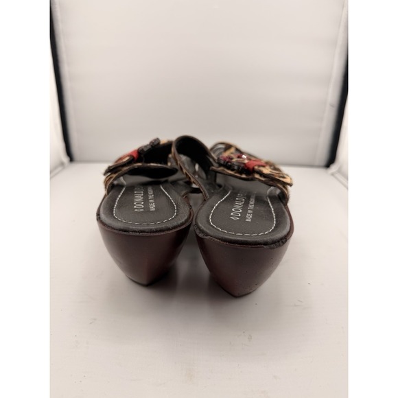 Donald J Pliner Italian leopard fur and ruby buckle Slides Camia Size 7 Sandals - Picture 3 of 6